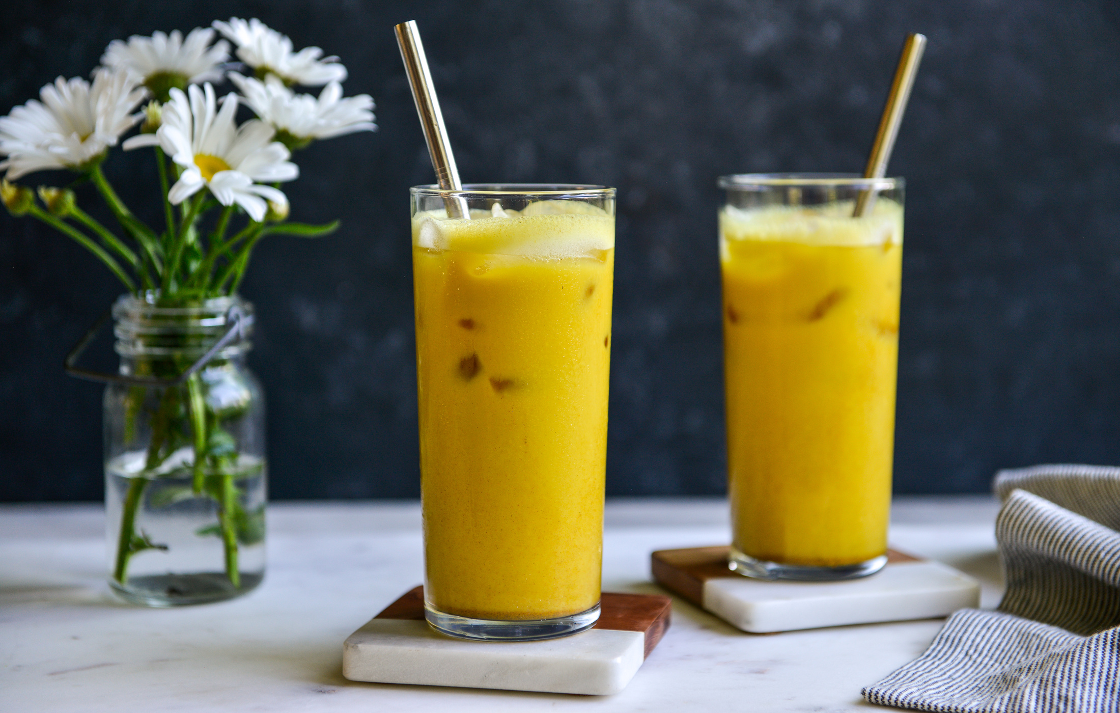 Iced TurmericAlmond Milk Lattes Nourishing Meals®